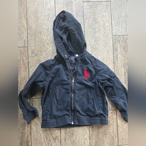Polo Ralph Lauren Boys Toddler Navy Hooded Jacket with Logo 4t Coat